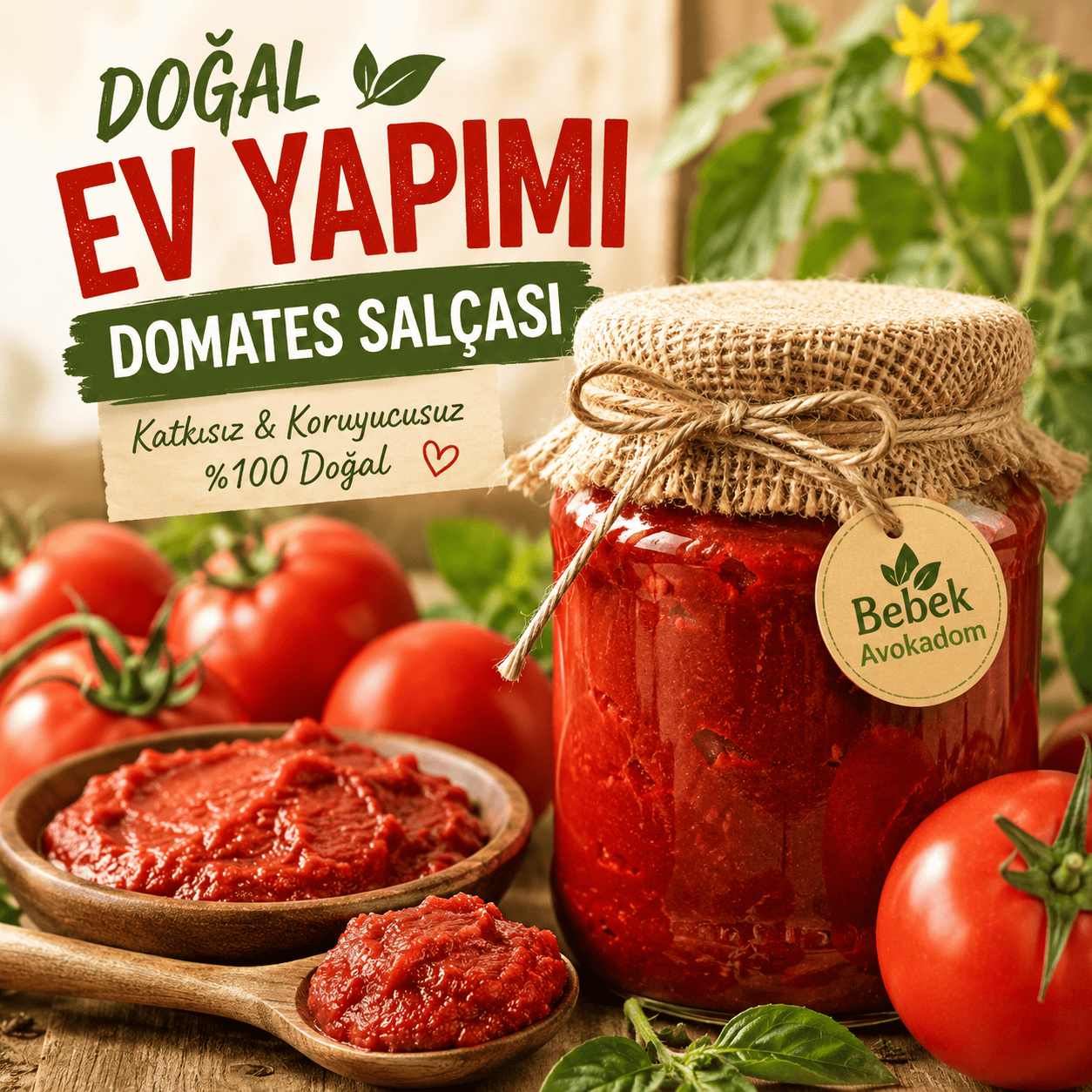 Domates Salçası 1 Kg ( EvYapımı )